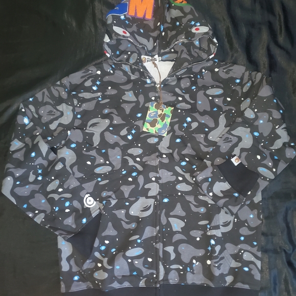 Bape Shark Hoodie, Black - Picture 1 of 8